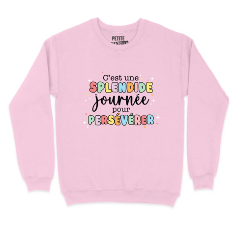 L - Coton ouaté rose - C'est une splendide journée pour persévérer
