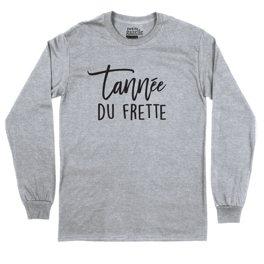 L - T-shirt manches longues gris pâle - Tannée du frette
