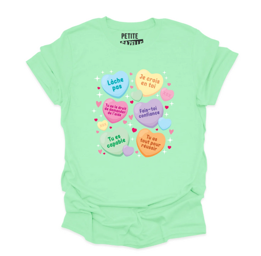 M - T-shirt Unisexe col rond menthe - Encouragements