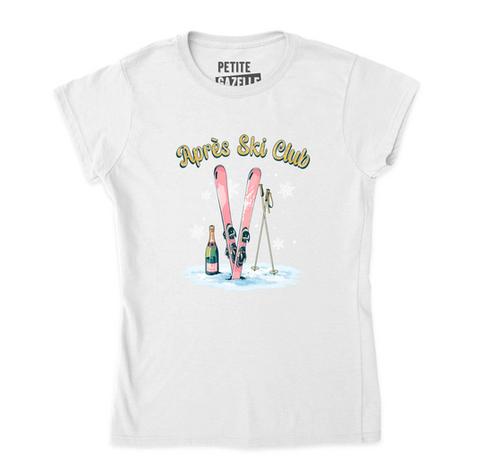 M - T-shirt Ajusté Blanc - Ski Club