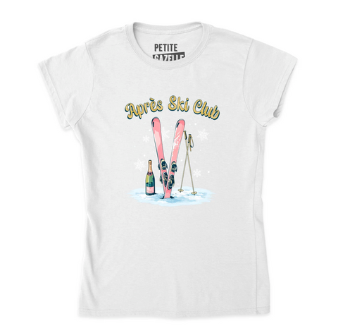 M - T-shirt Ajusté Blanc - Ski Club