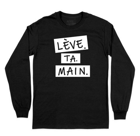 L - T-shirt manches longues noir - Lève.ta.main