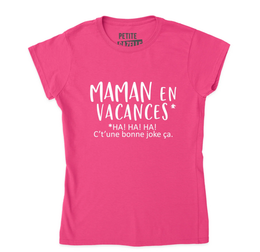 XL - T-shirt Ajusté fuchsia - Maman en vacances