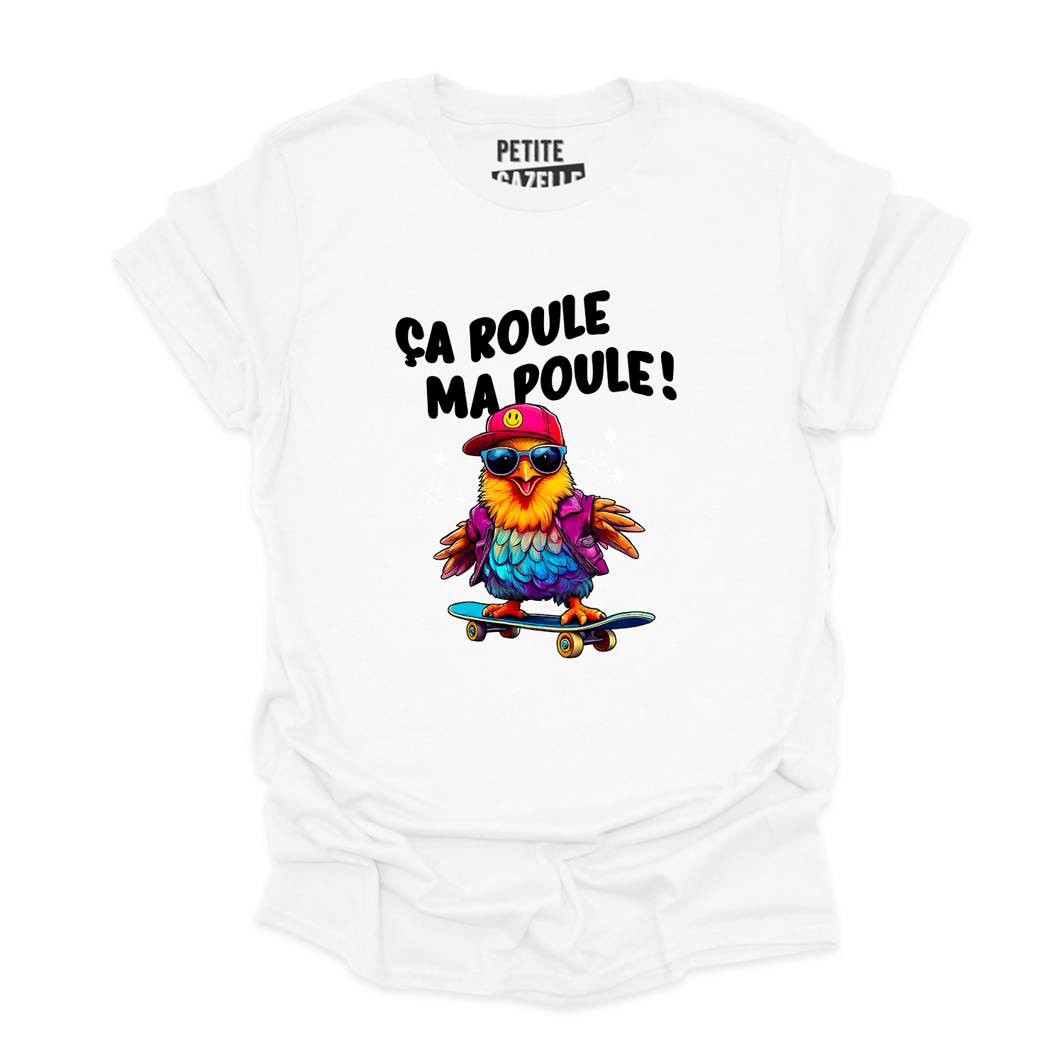 T-SHIRT COL ROND | Ça roule ma poule !