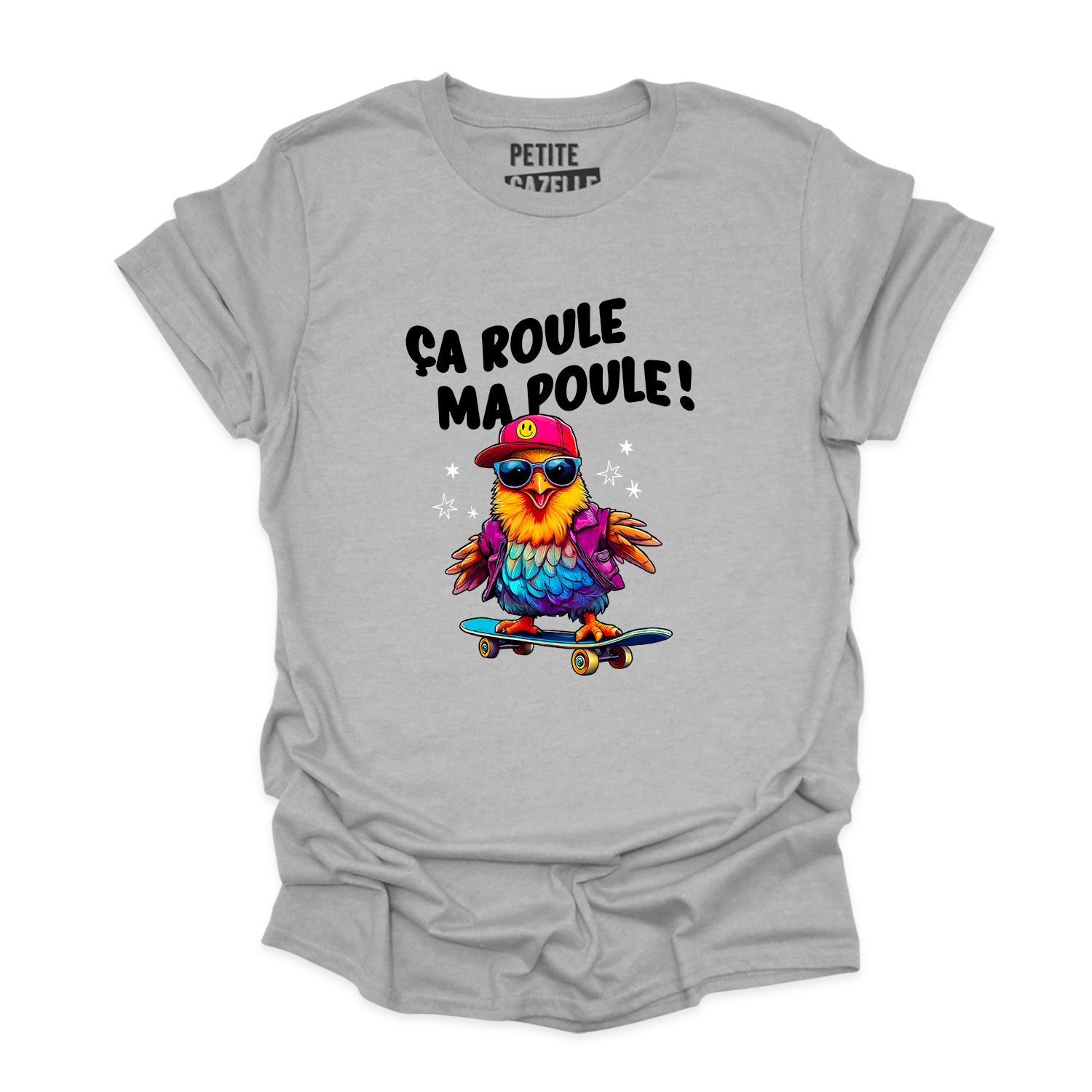 T-SHIRT COL ROND | Ça roule ma poule !