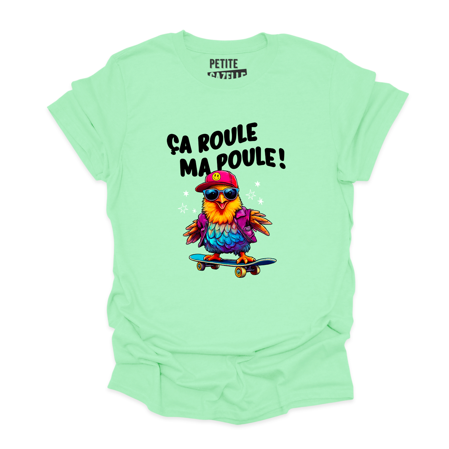 T-SHIRT COL ROND | Ça roule ma poule !