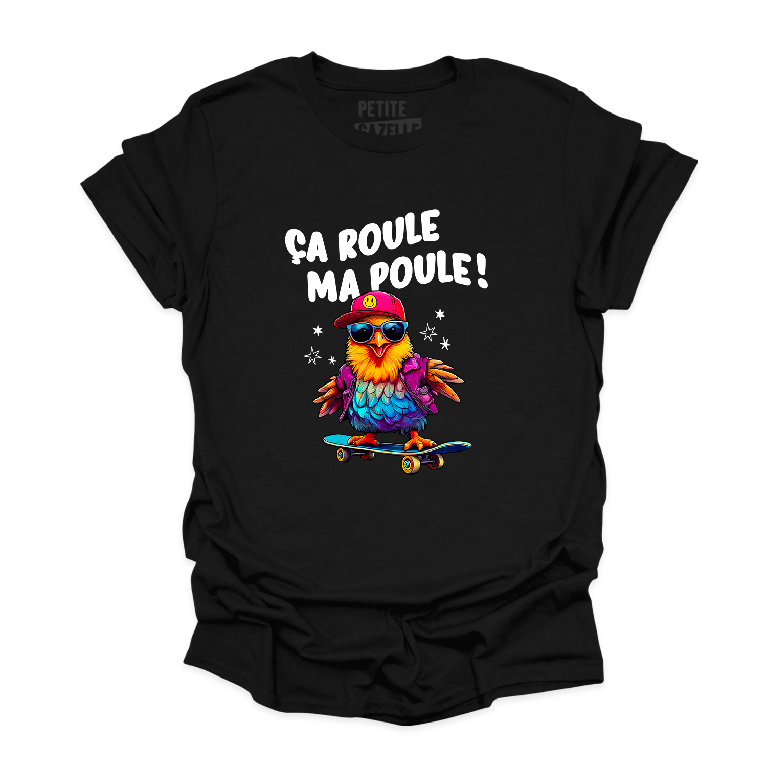 T-SHIRT COL ROND | Ça roule ma poule !