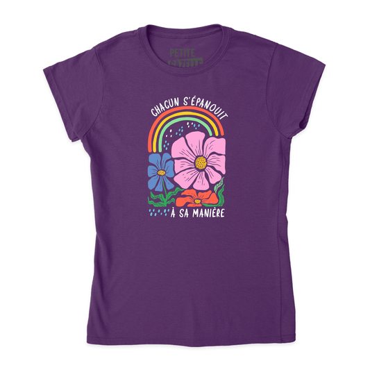 TSHIRT AJUSTÉ | Chacun s'épanouit à sa mannière - T-Shirt coupe ajustée - Petite Gazelle Atelier