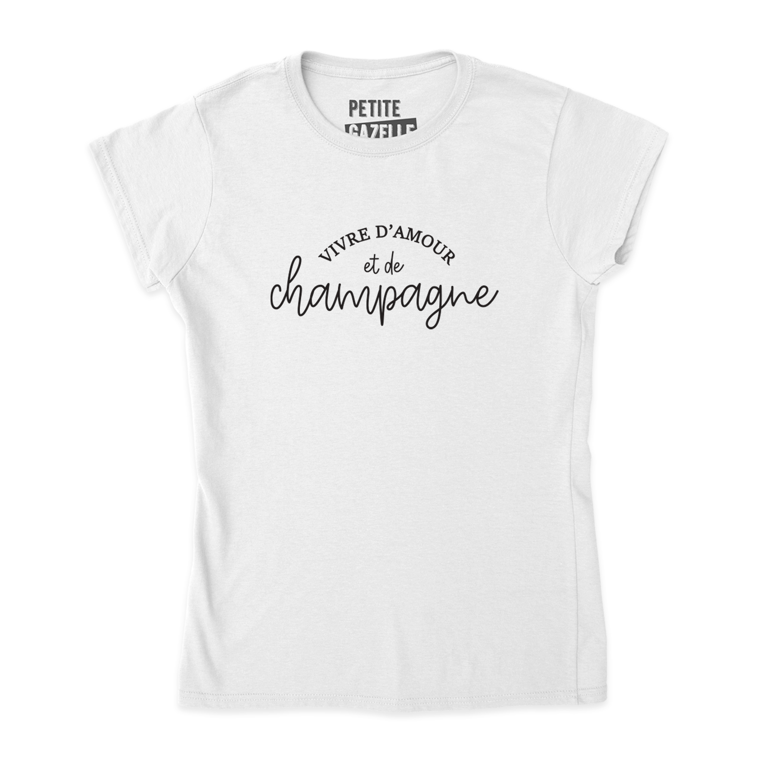 TSHIRT AJUSTÉ | Vivre d'amour et de champagne