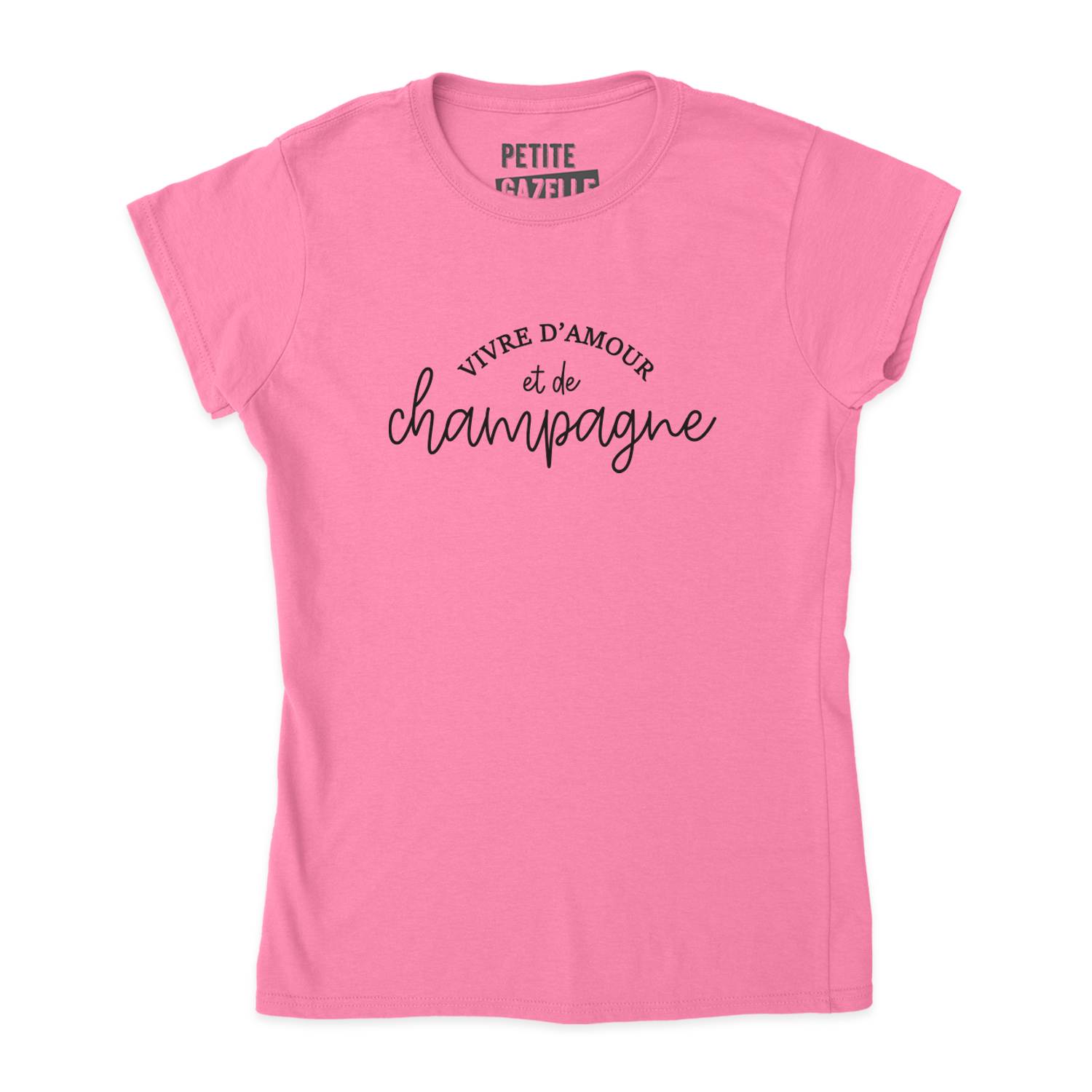 TSHIRT AJUSTÉ | Vivre d'amour et de champagne