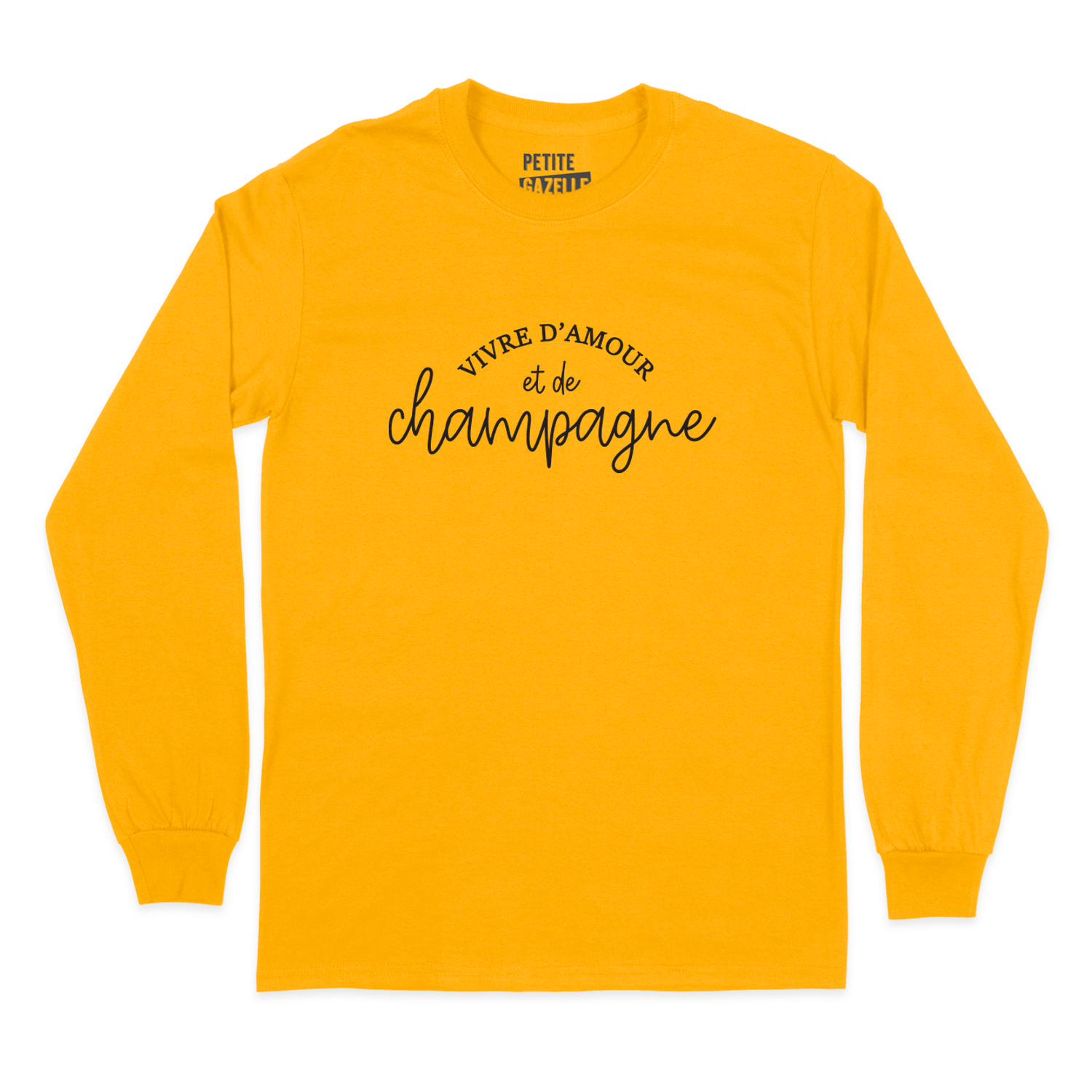 T-SHIRT À MANCHES LONGUES | Vivre d'amour et de champagne