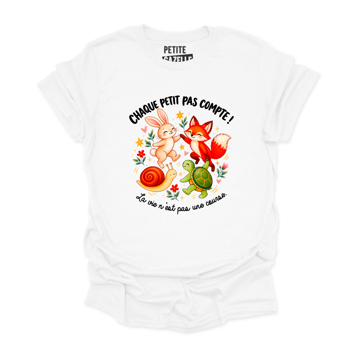 T-SHIRT COL ROND | Chaque petit pas compte !