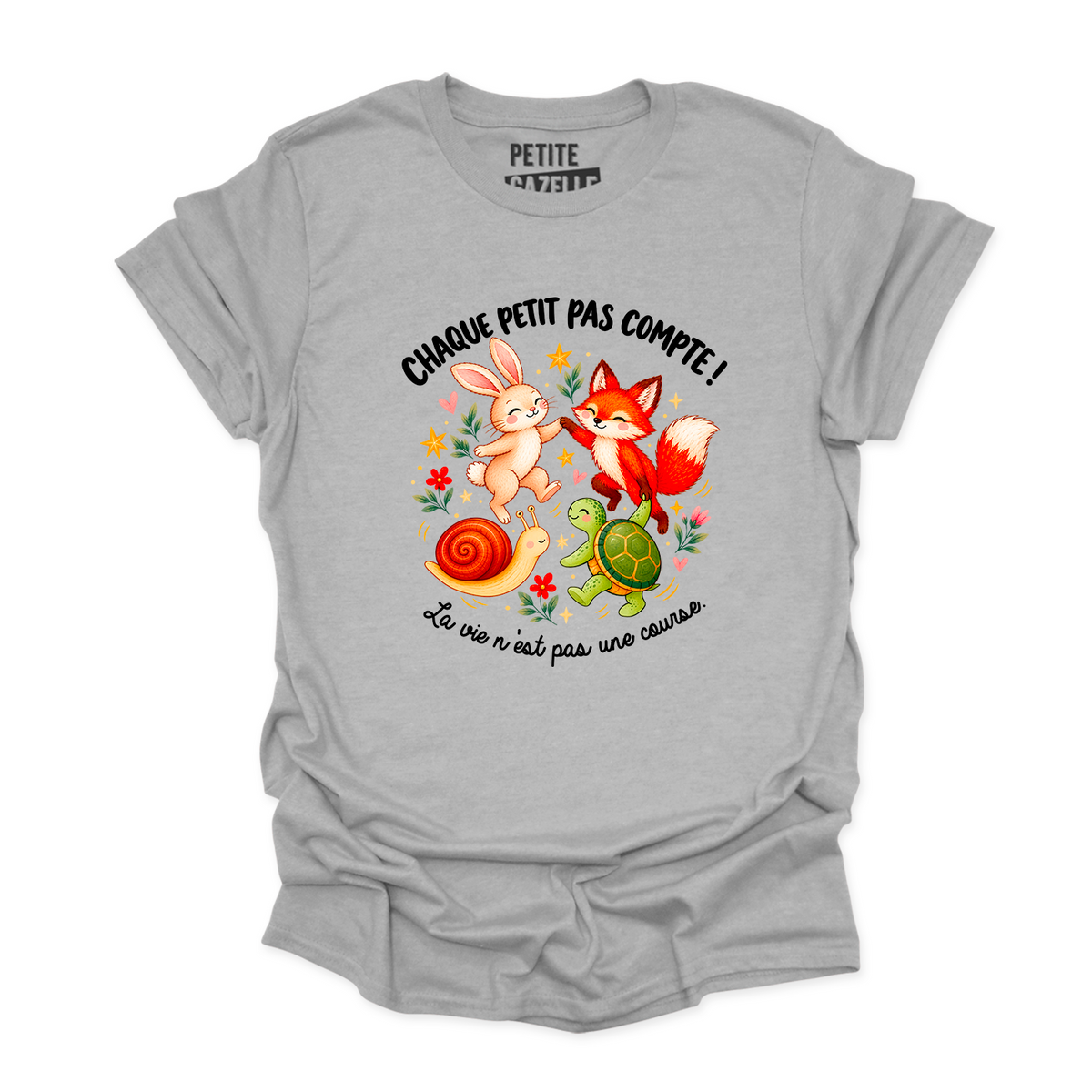 T-SHIRT COL ROND | Chaque petit pas compte !