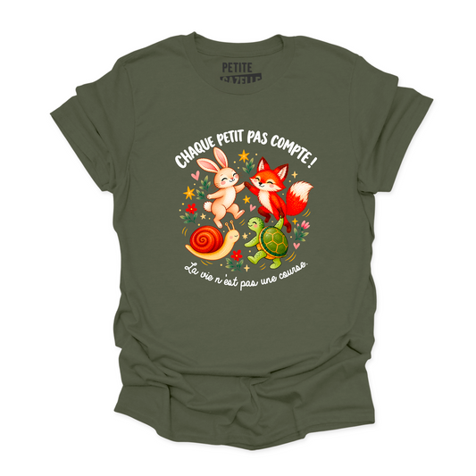 T-SHIRT COL ROND | Chaque petit pas compte !