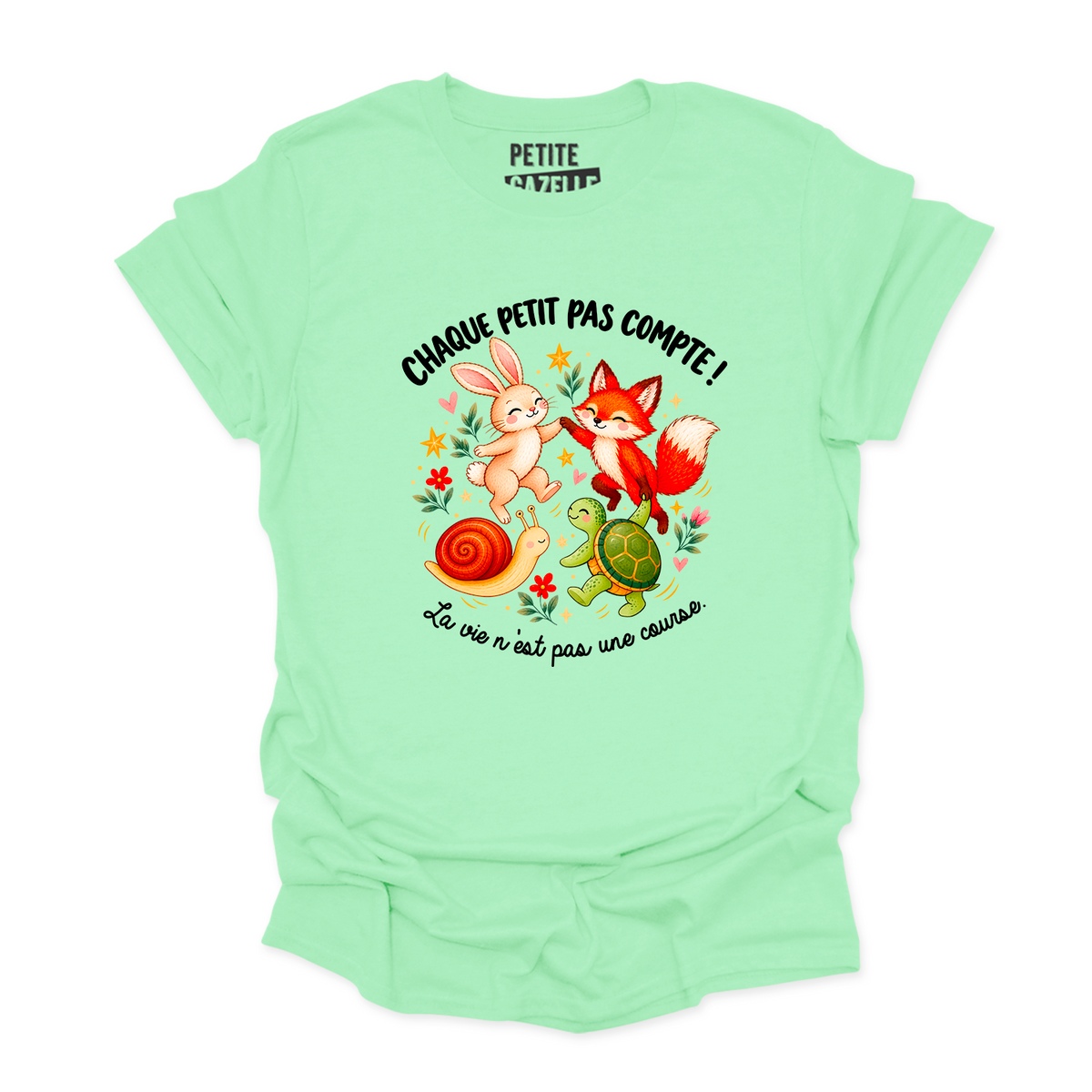 T-SHIRT COL ROND | Chaque petit pas compte !