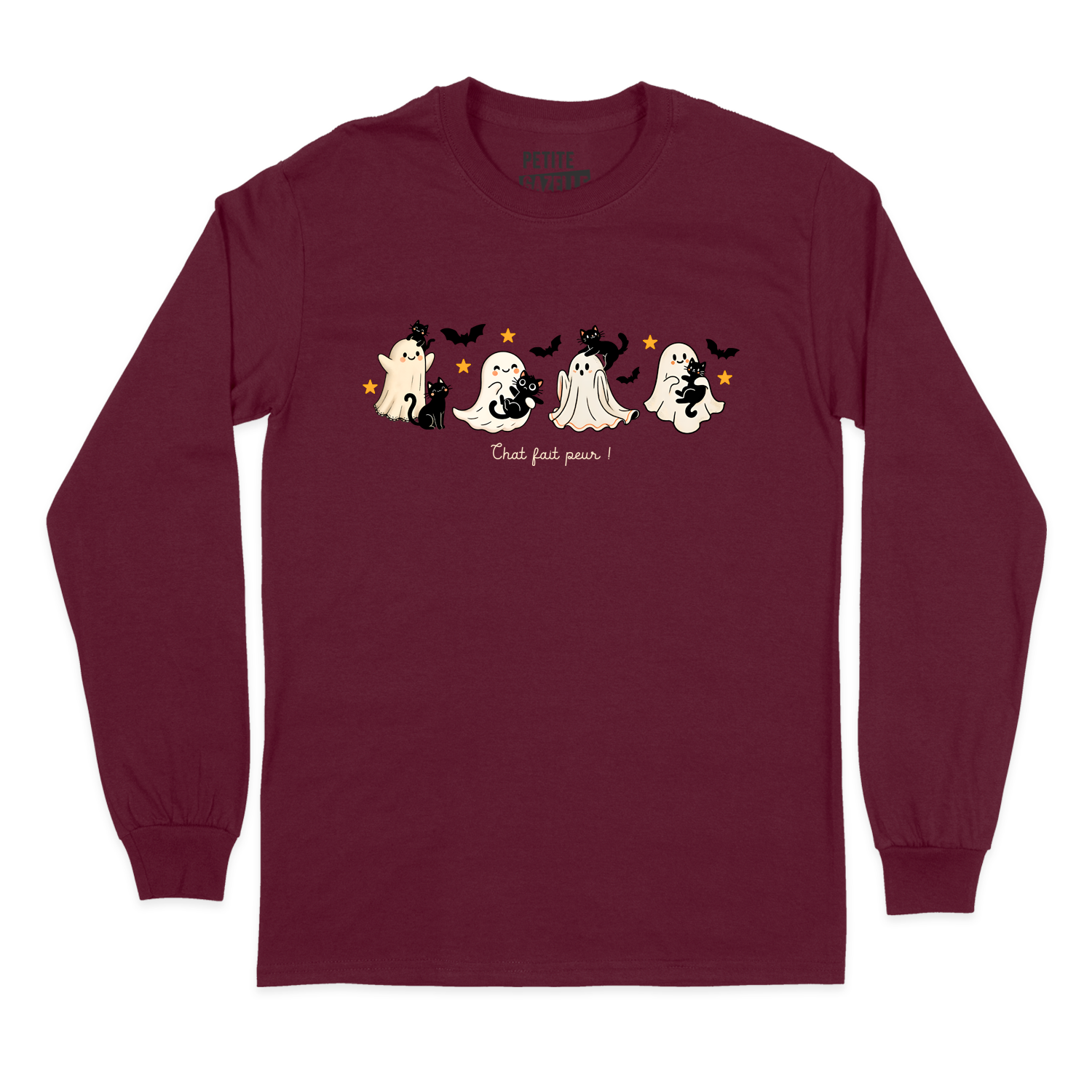 T-SHIRT À MANCHES LONGUES | Chat fait peur !