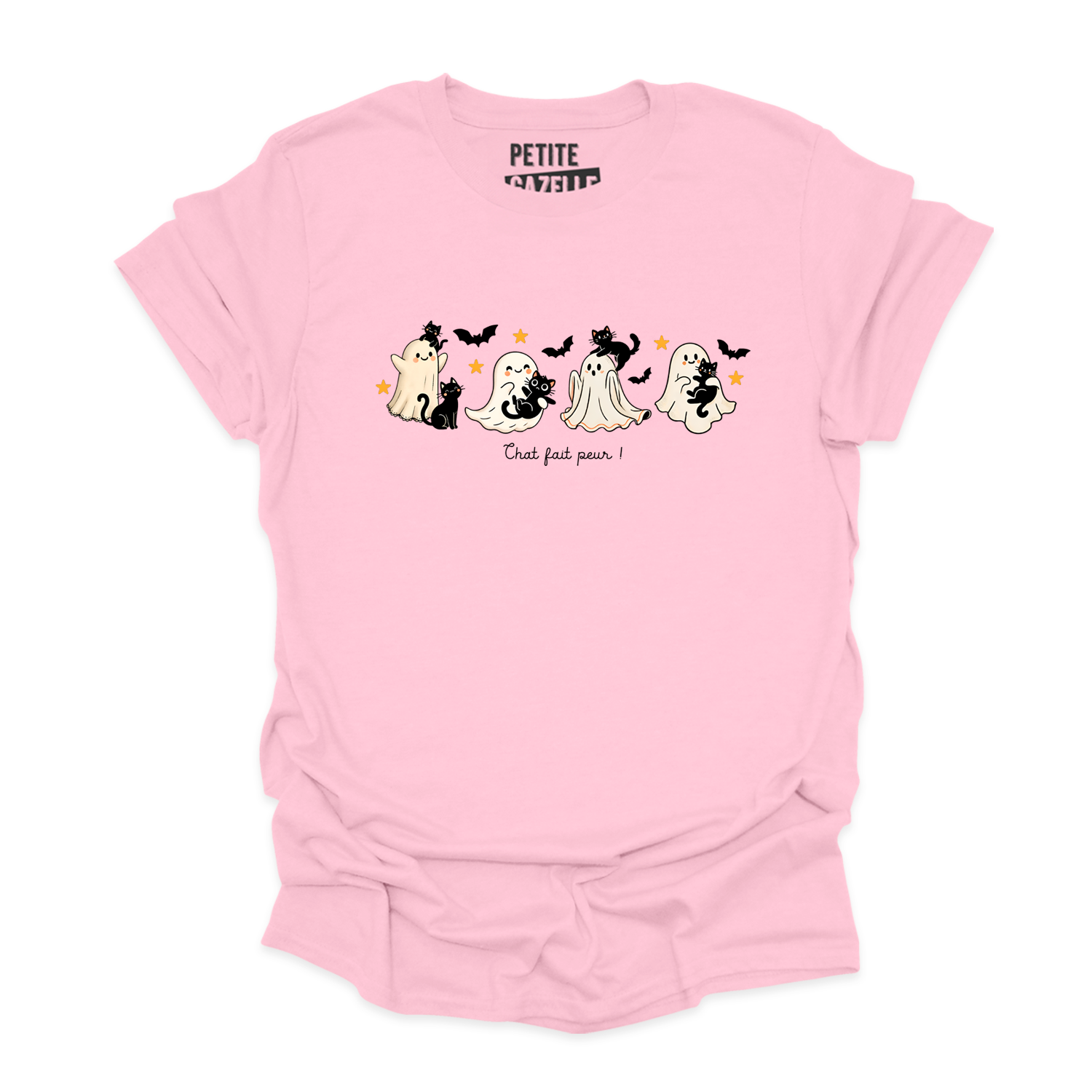 T-SHIRT COL ROND | Chat fait peur !