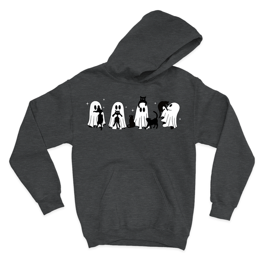 HOODIE | Chats & Fantômes - Coton Ouaté à Capuchon - Petite Gazelle Atelier