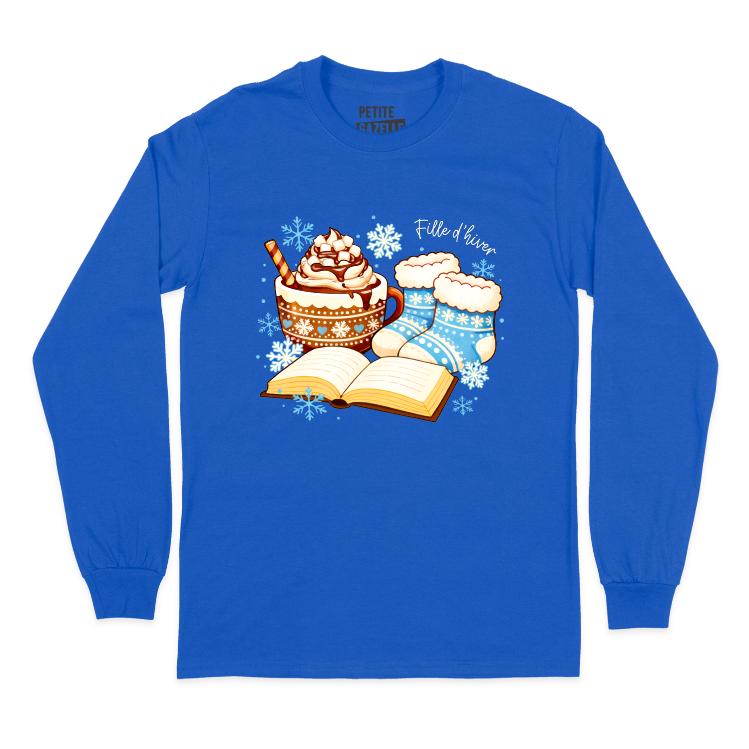T-SHIRT À MANCHES LONGUES | Chocolat chaud et bas de laine