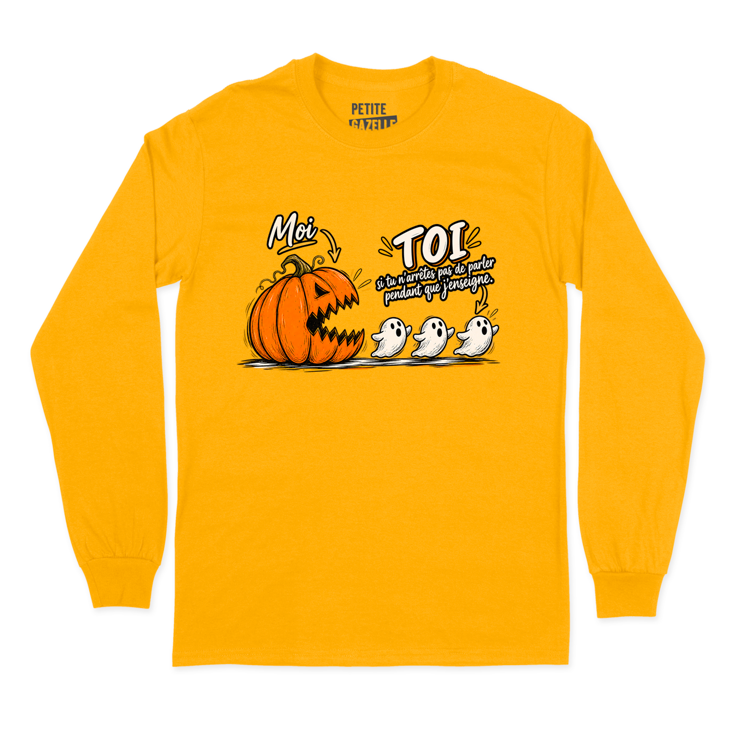 T-SHIRT À MANCHES LONGUES | Citrouille à boutte