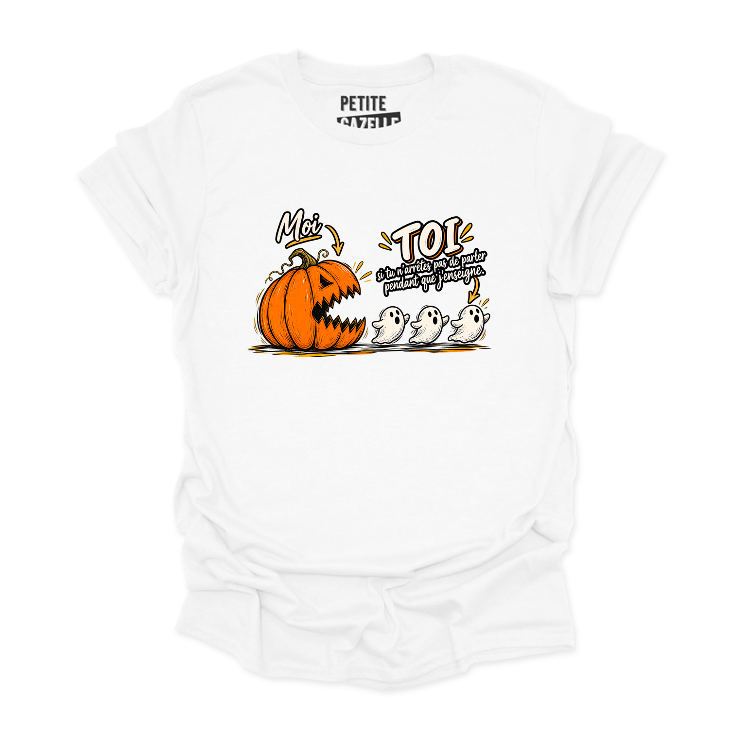 T-SHIRT COL ROND | Citrouille à boutte