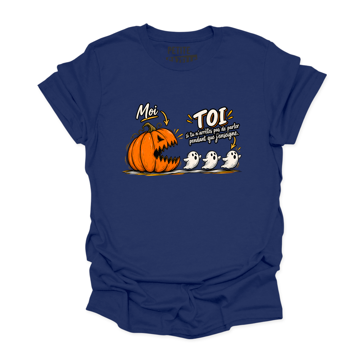 T-SHIRT COL ROND | Citrouille à boutte
