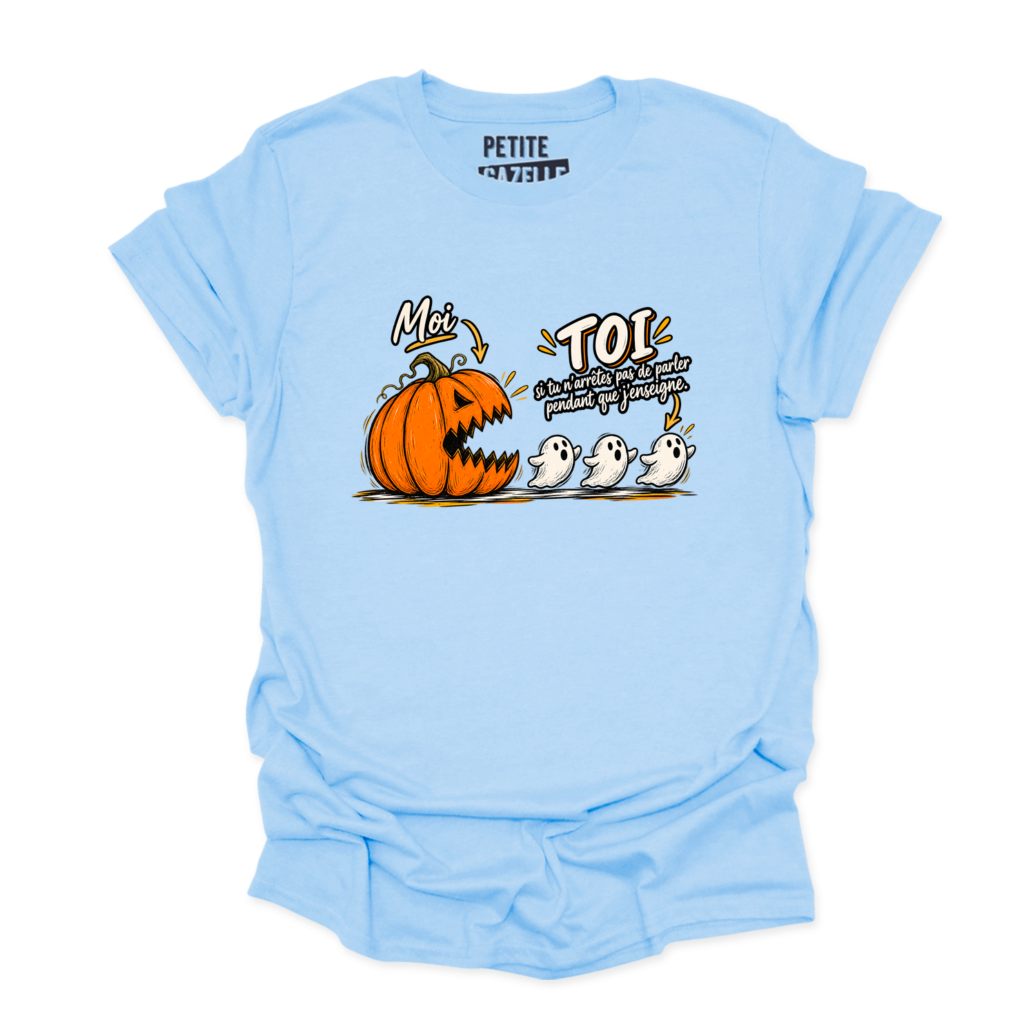 T-SHIRT COL ROND | Citrouille à boutte