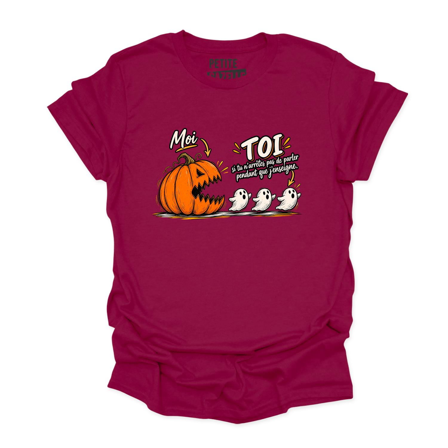 T-SHIRT COL ROND | Citrouille à boutte