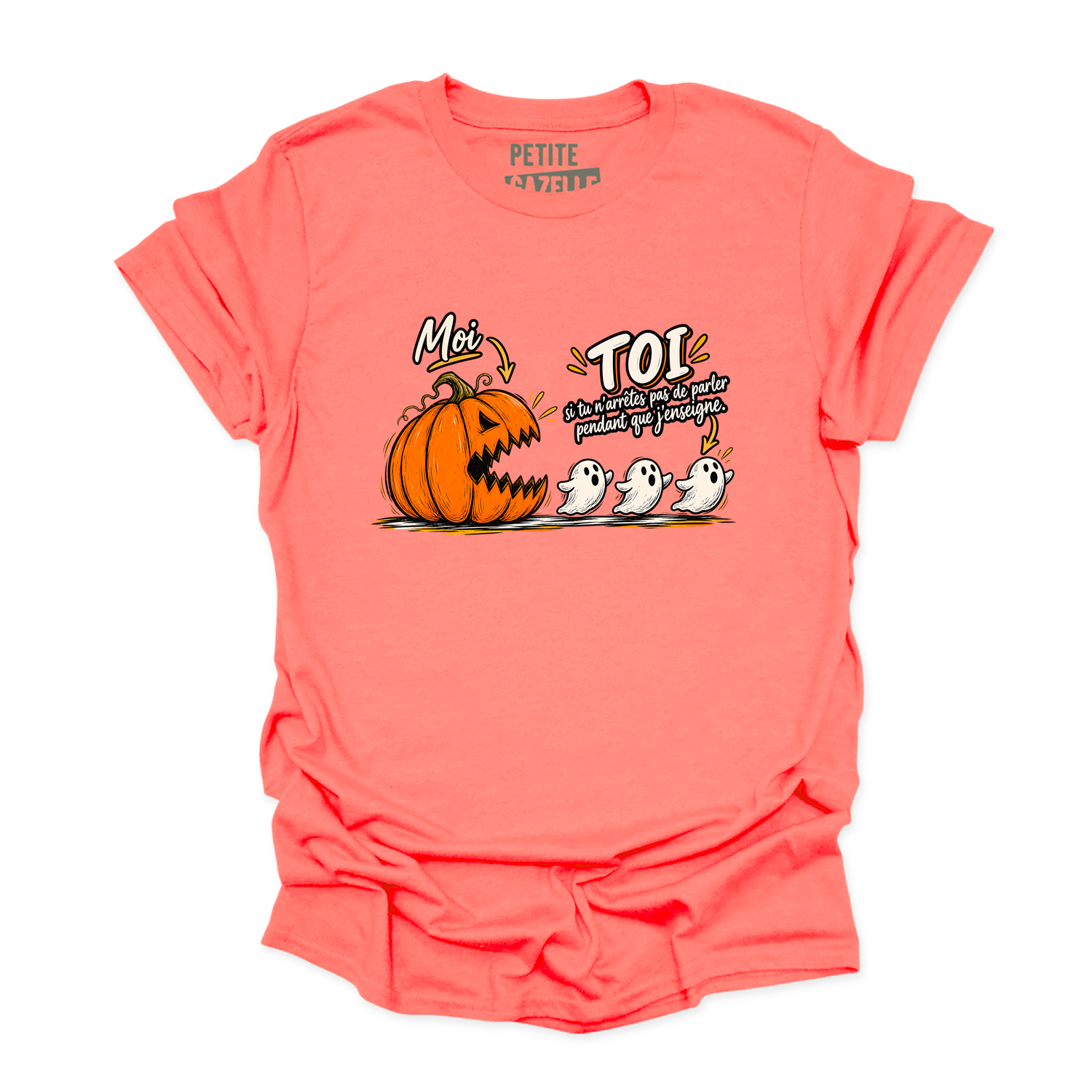 T-SHIRT COL ROND | Citrouille à boutte
