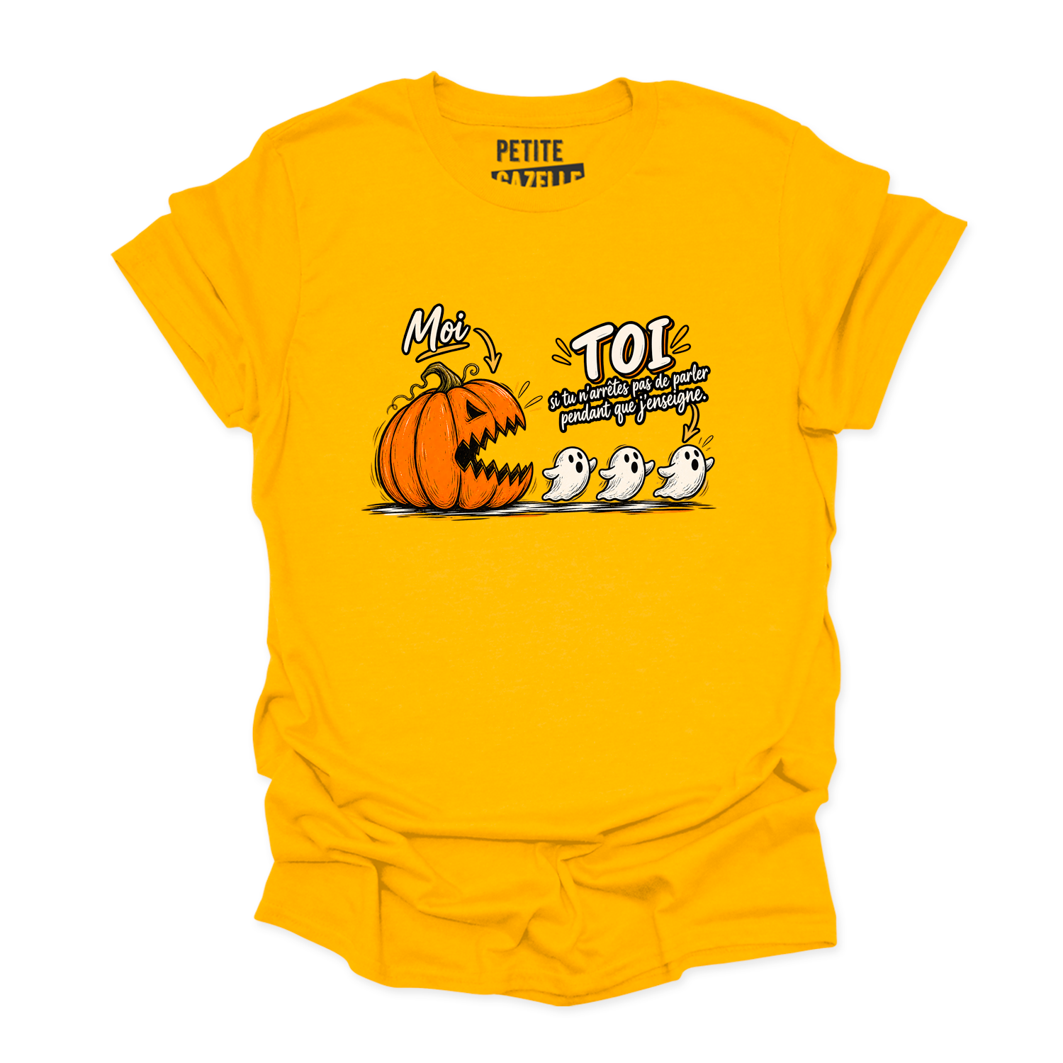 T-SHIRT COL ROND | Citrouille à boutte