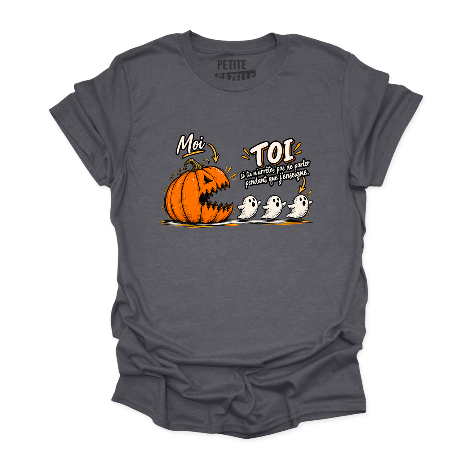 T-SHIRT COL ROND | Citrouille à boutte