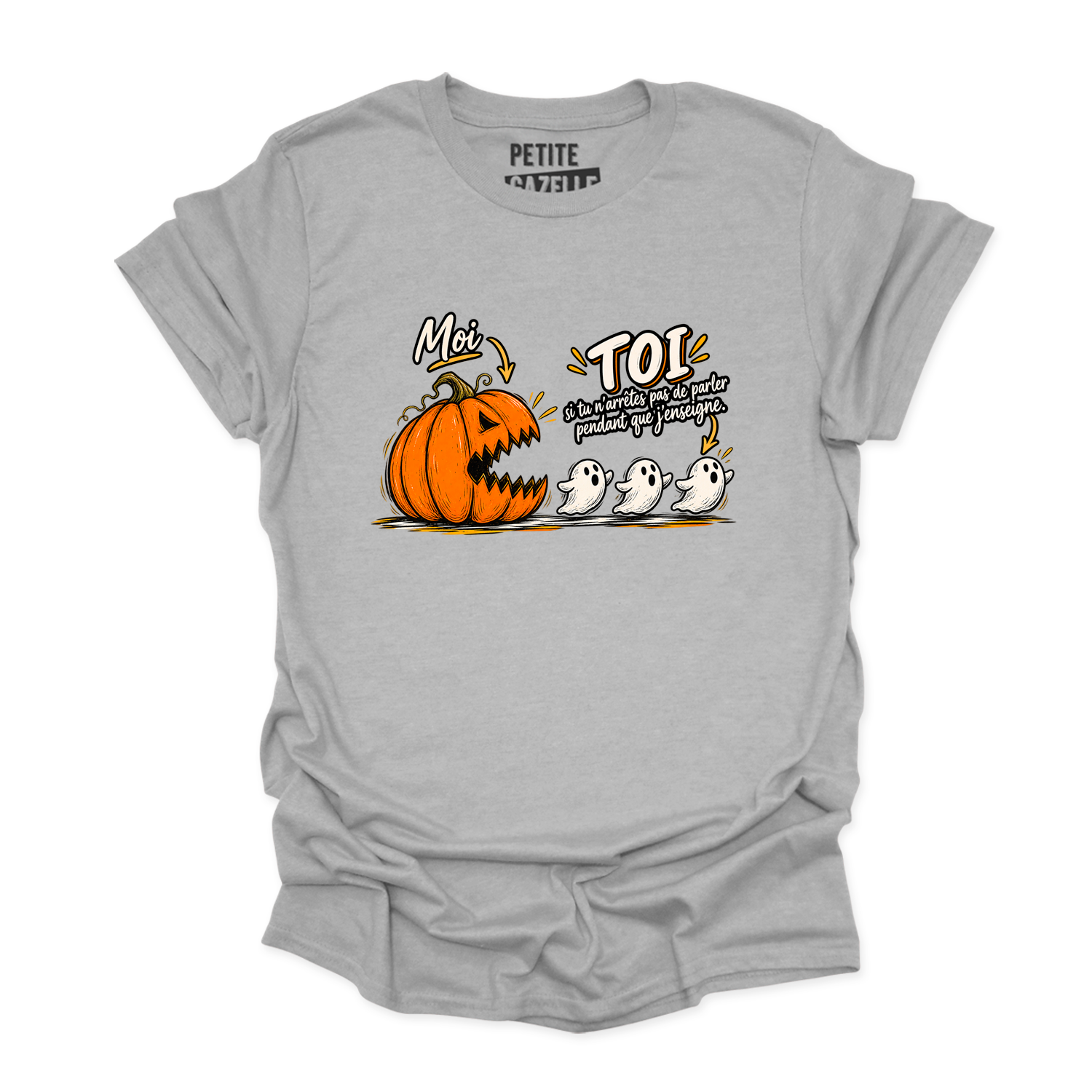 T-SHIRT COL ROND | Citrouille à boutte
