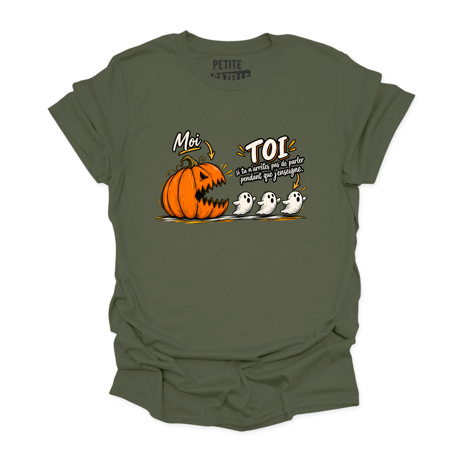 T-SHIRT COL ROND | Citrouille à boutte