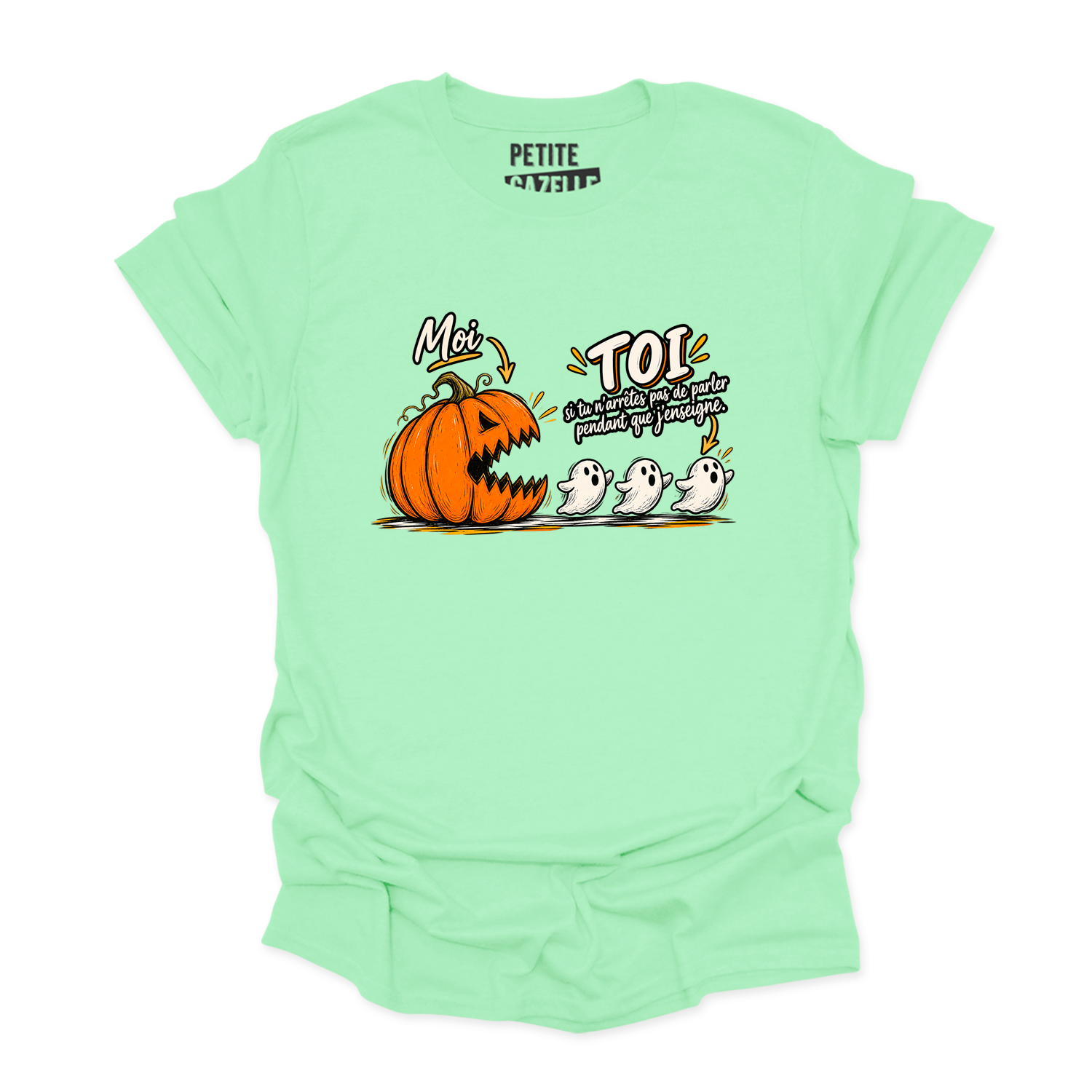 T-SHIRT COL ROND | Citrouille à boutte