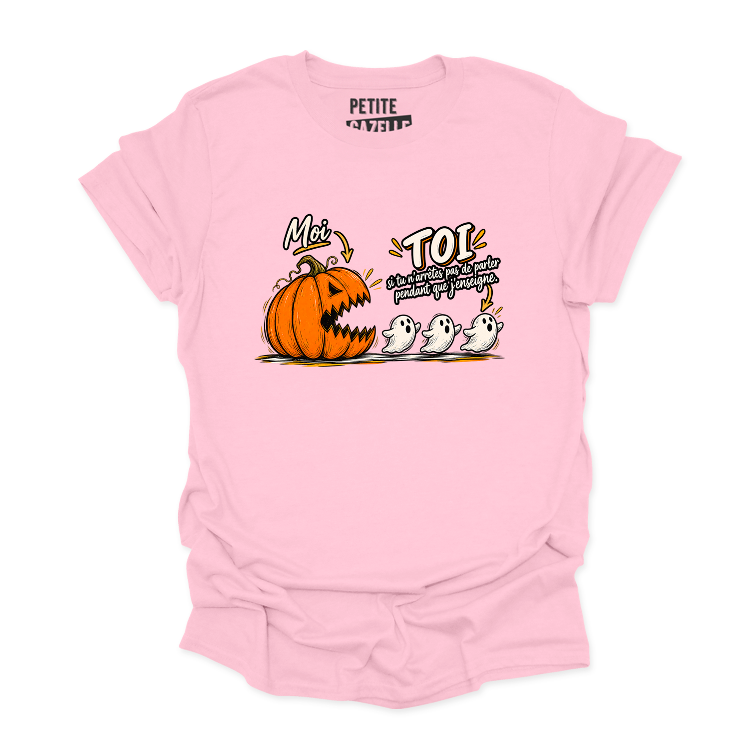 T-SHIRT COL ROND | Citrouille à boutte