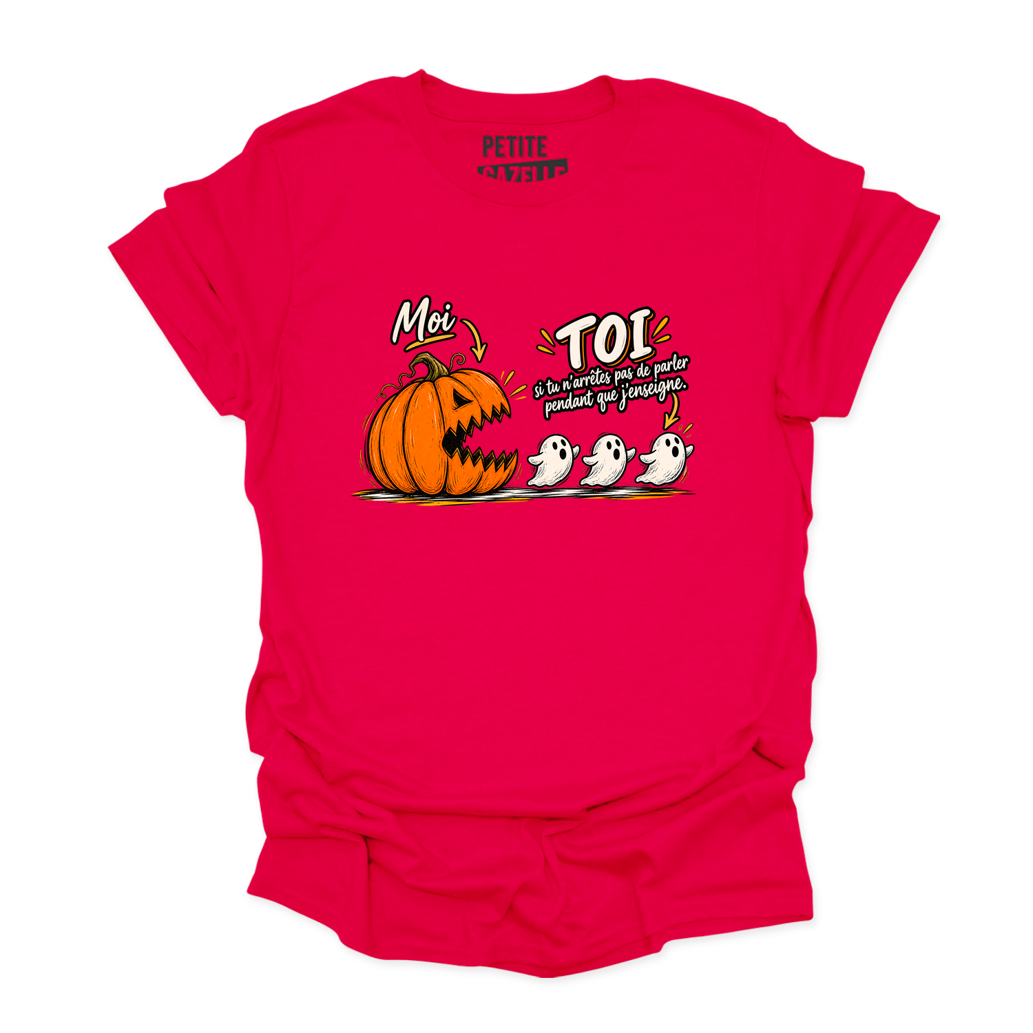 T-SHIRT COL ROND | Citrouille à boutte