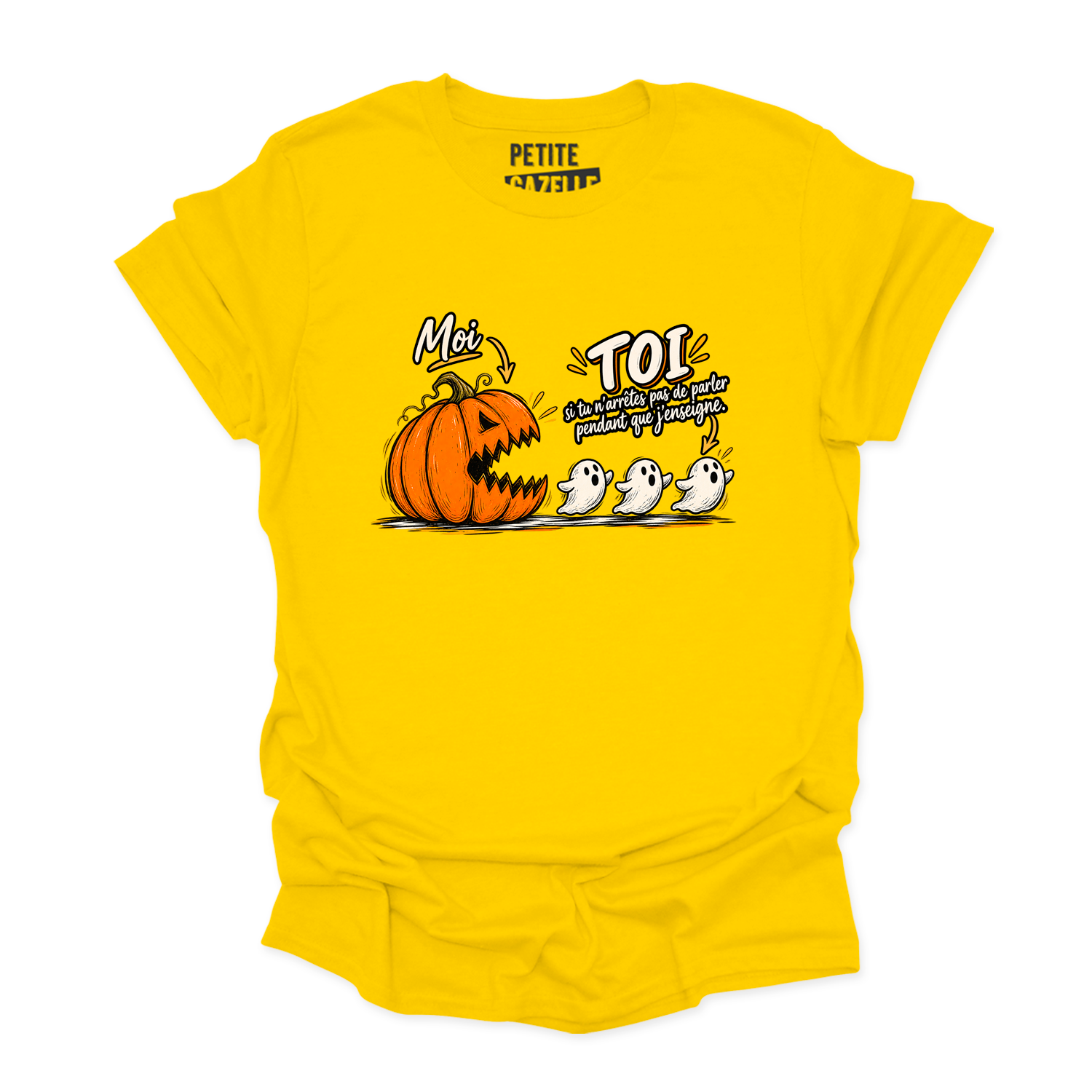 T-SHIRT COL ROND | Citrouille à boutte