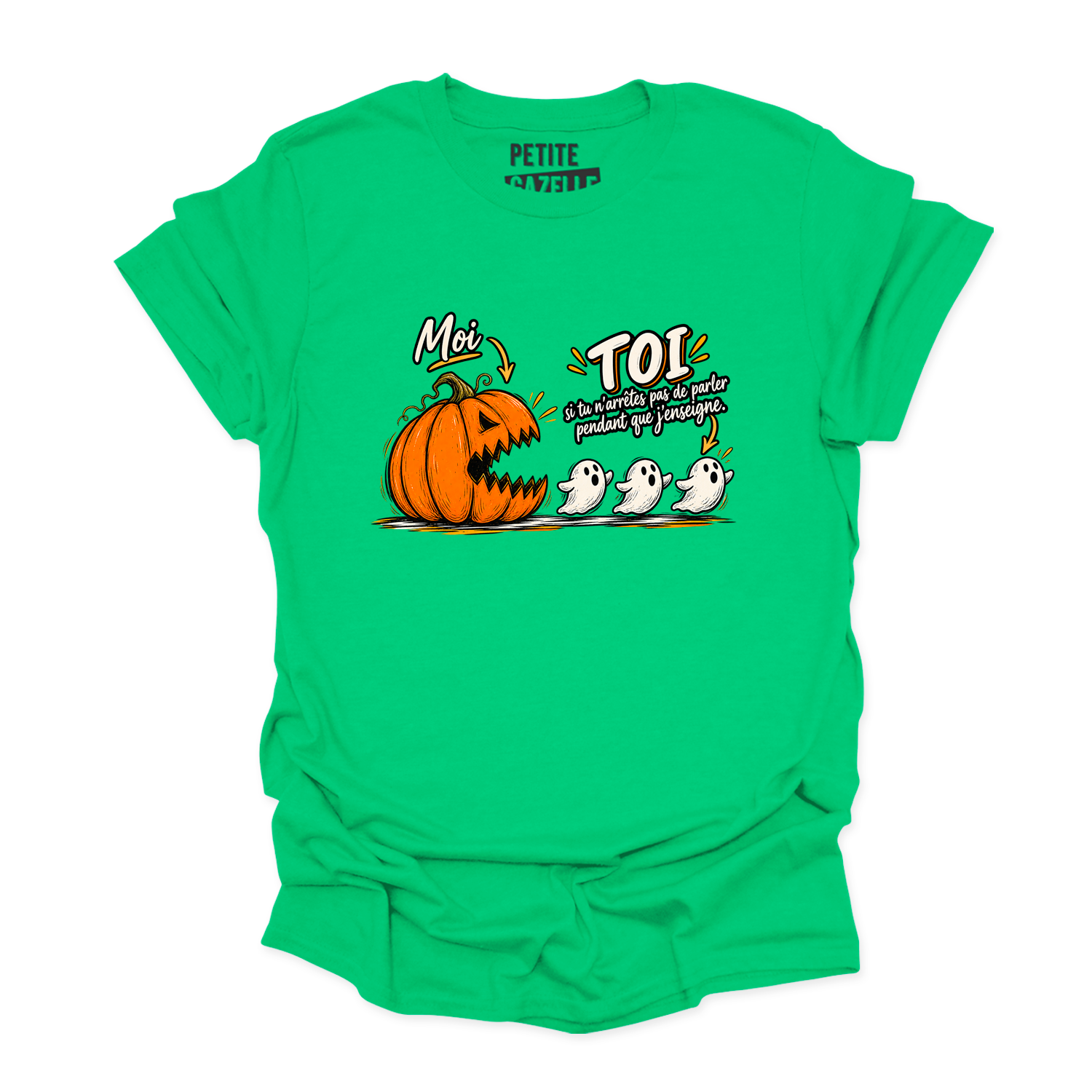 T-SHIRT COL ROND | Citrouille à boutte
