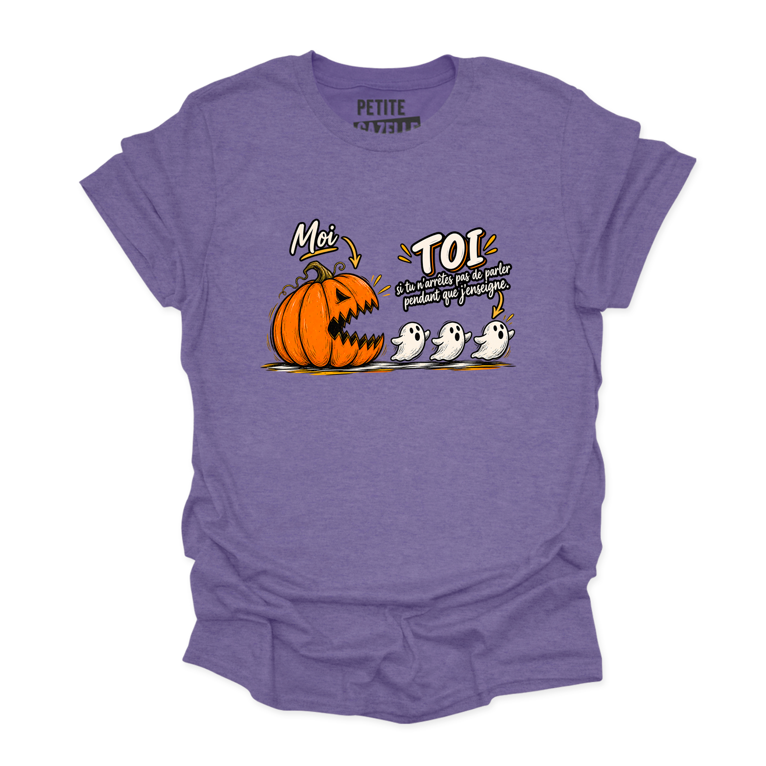 T-SHIRT COL ROND | Citrouille à boutte