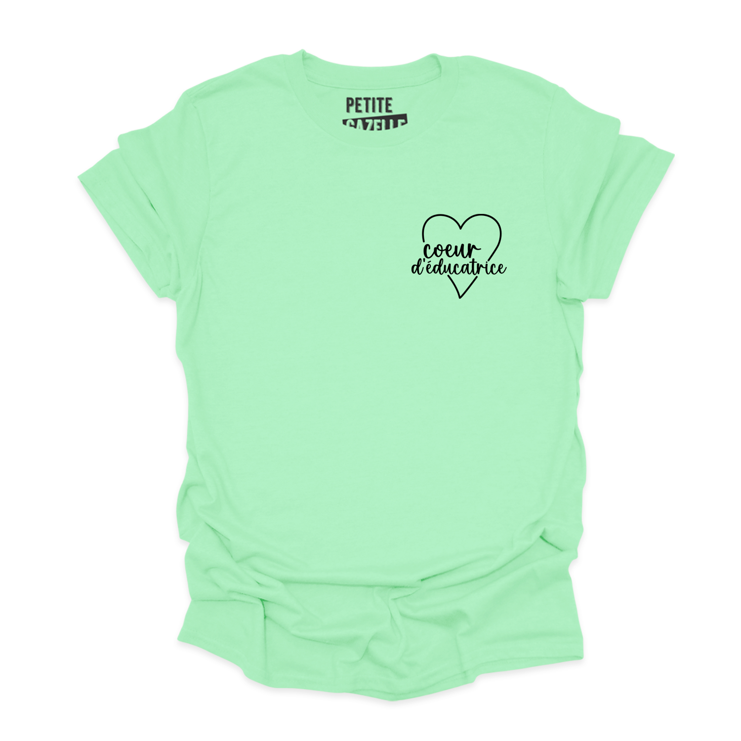 T-SHIRT COL ROND | Coeur d'éducatrice