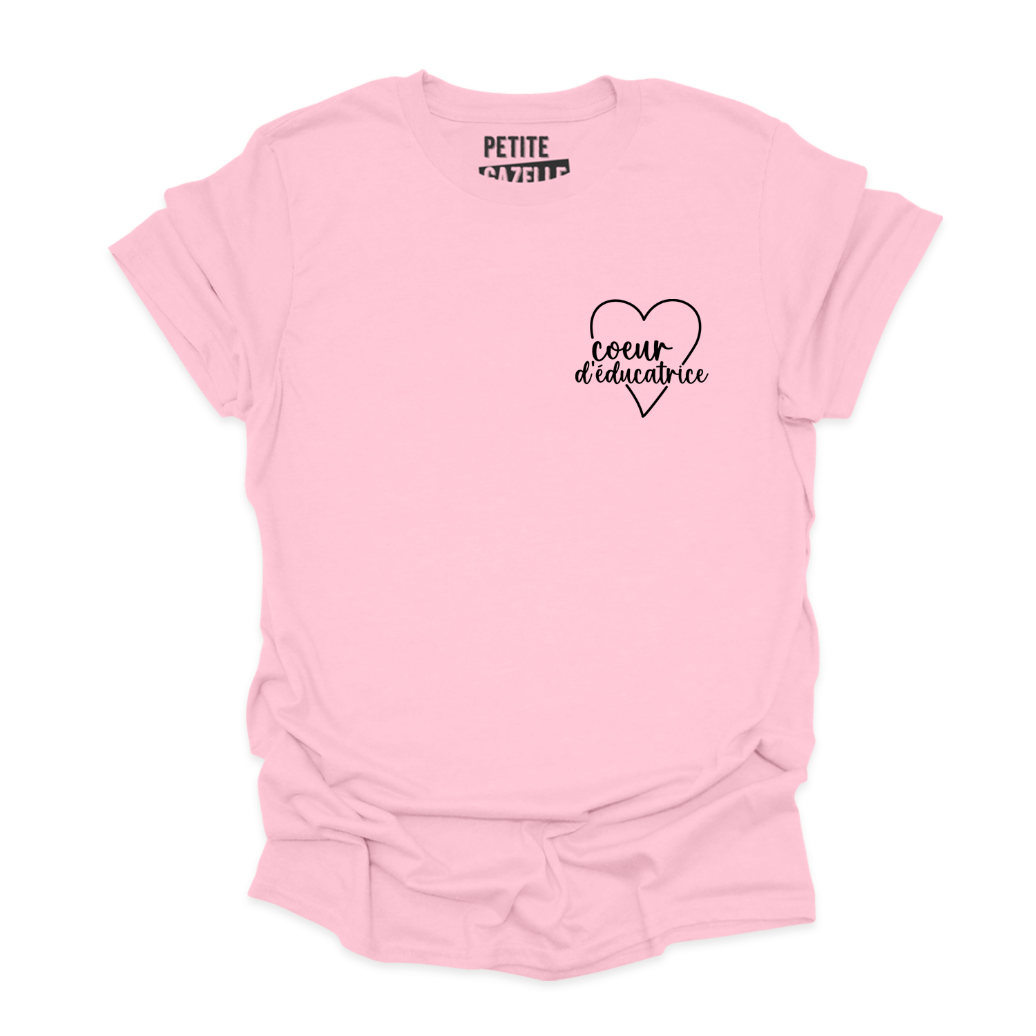 T-SHIRT COL ROND | Coeur d'éducatrice