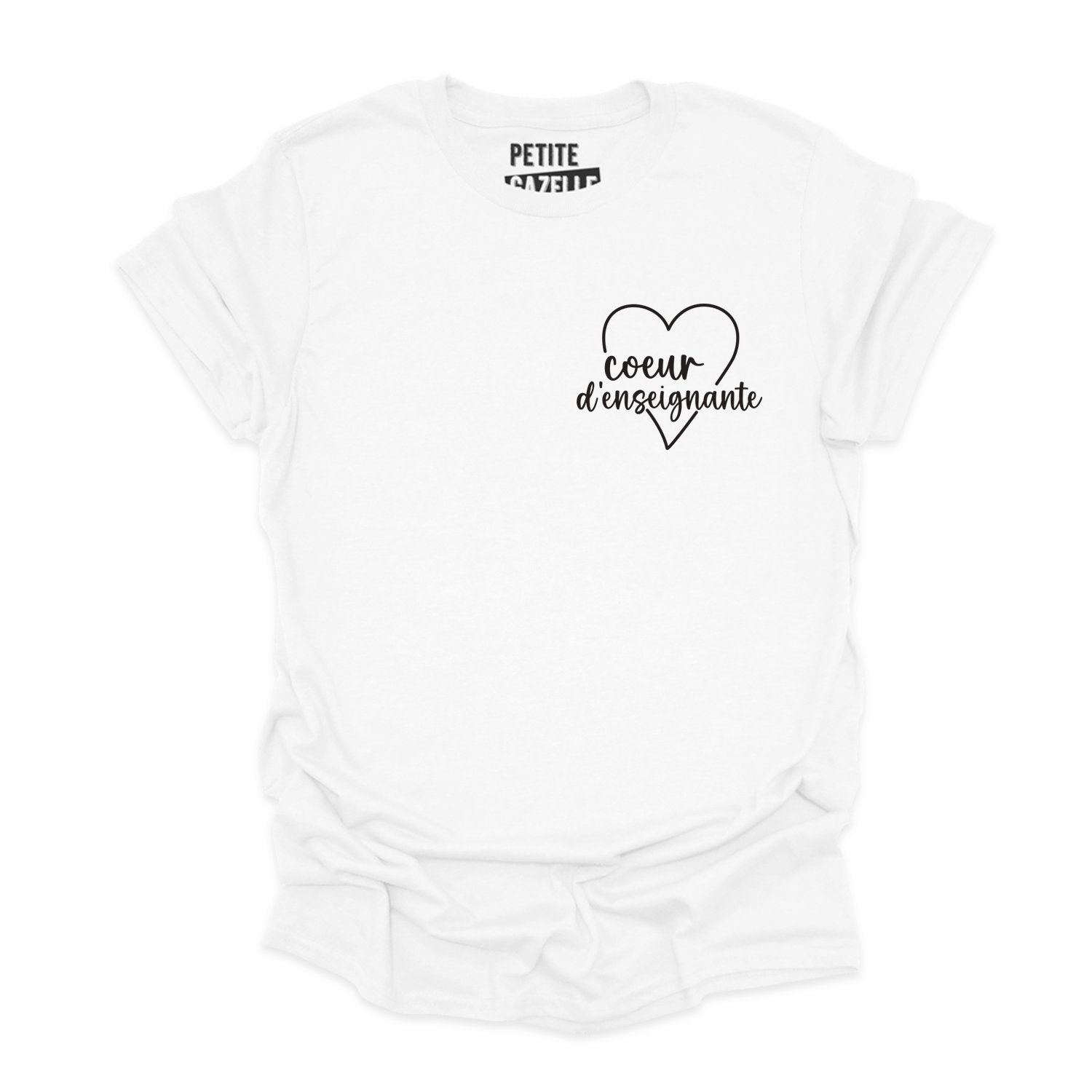 T-SHIRT COL ROND | Coeur d'enseignante