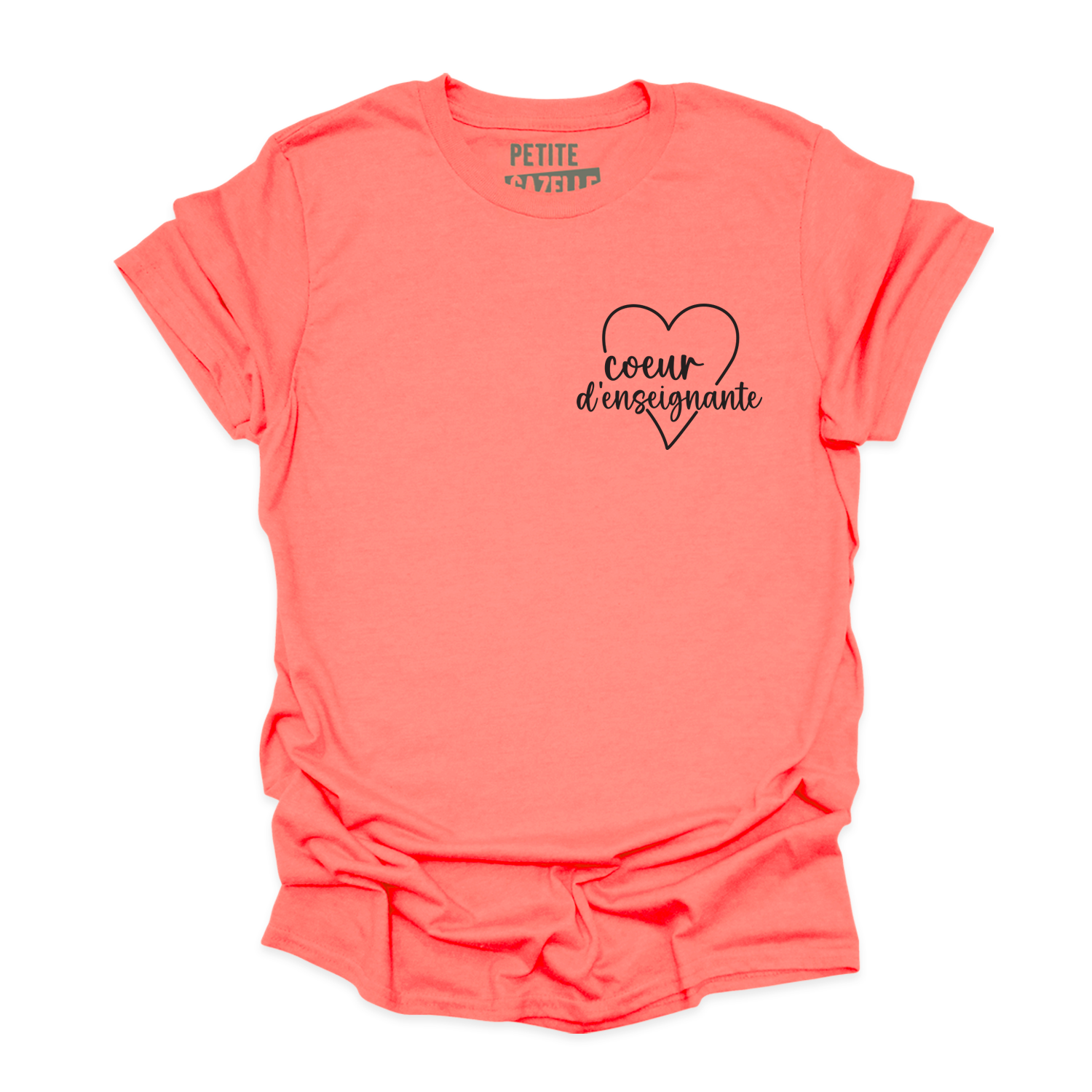 T-SHIRT COL ROND | Coeur d'enseignante