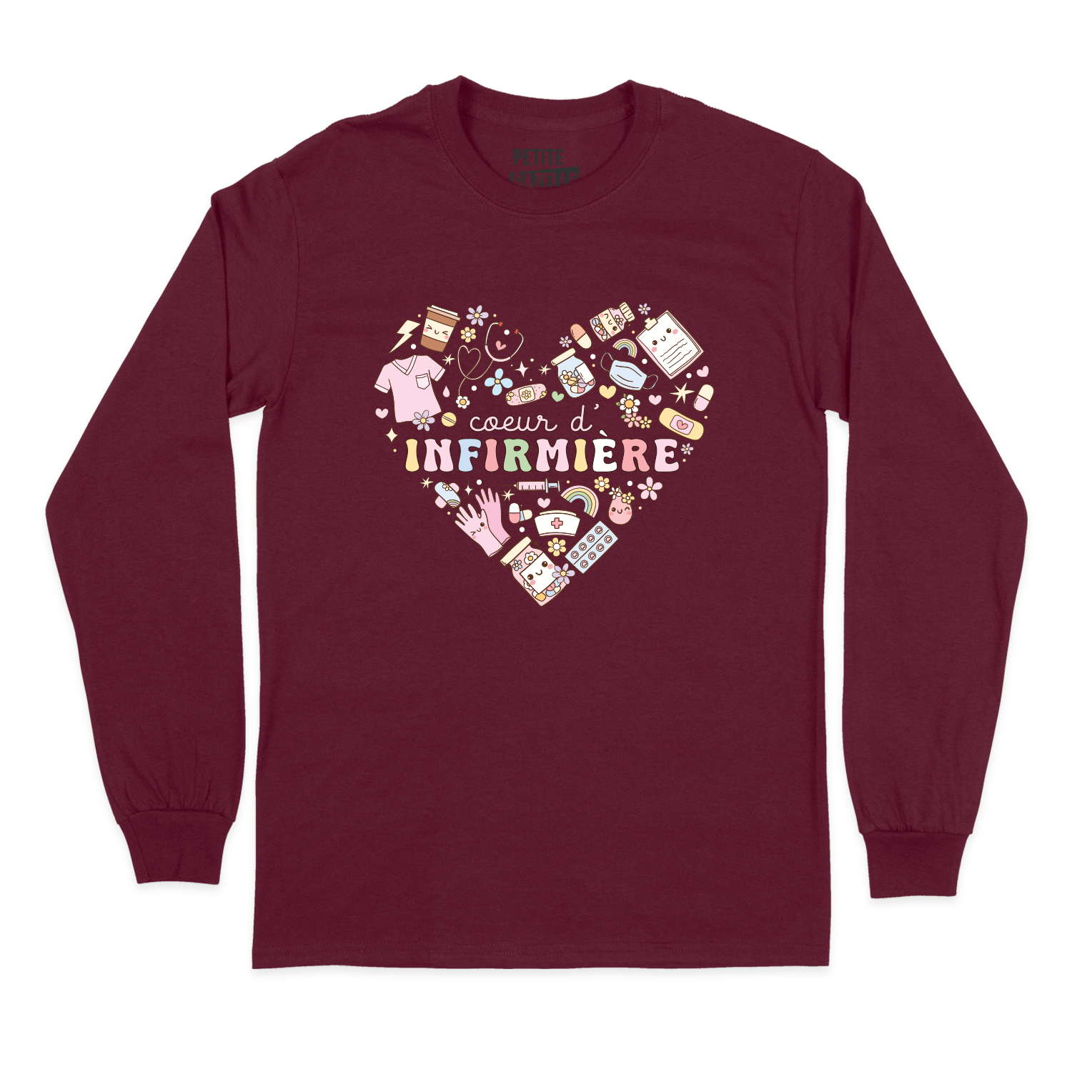 T-SHIRT À MANCHES LONGUES | Coeur d'infirmière