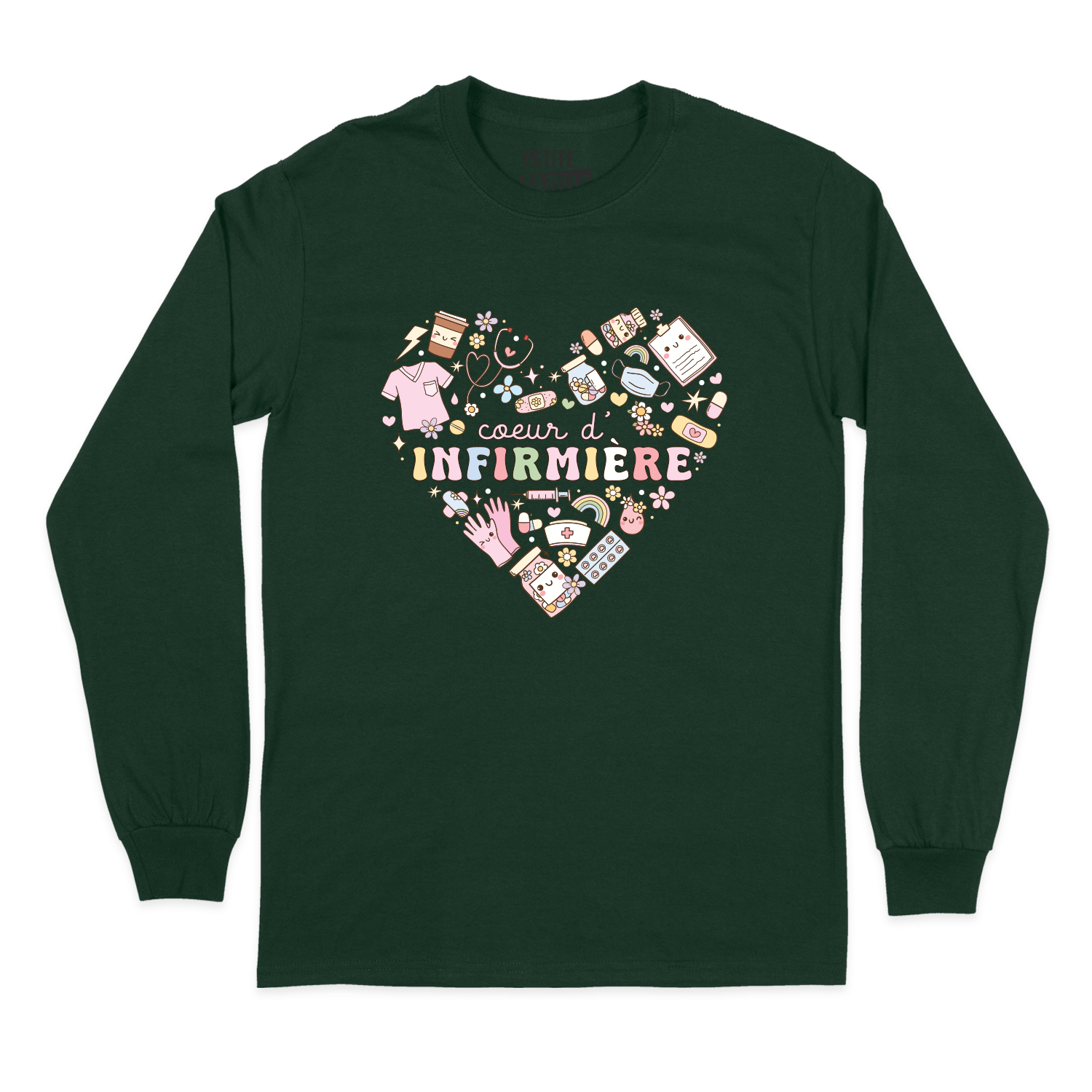 T-SHIRT À MANCHES LONGUES | Coeur d'infirmière