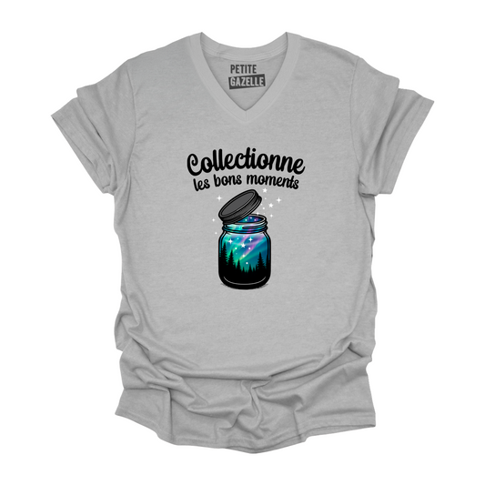 TSHIRT COL en V | Collectionne les bons moments
