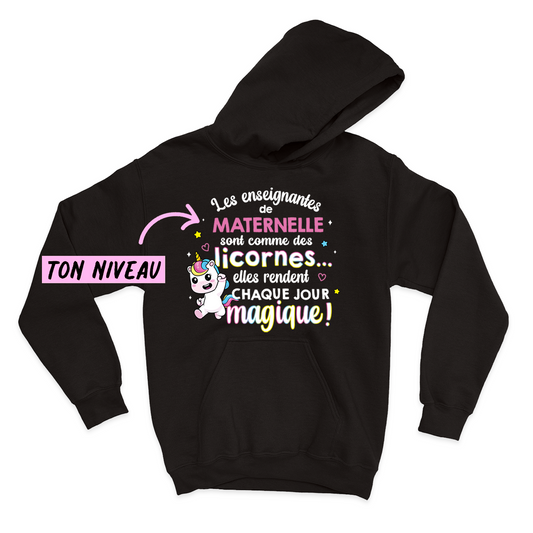 HOODIE | Les enseignantes sont comme des licornes