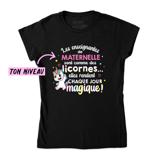 TSHIRT AJUSTÉ | Les enseignantes sont comme des licornes
