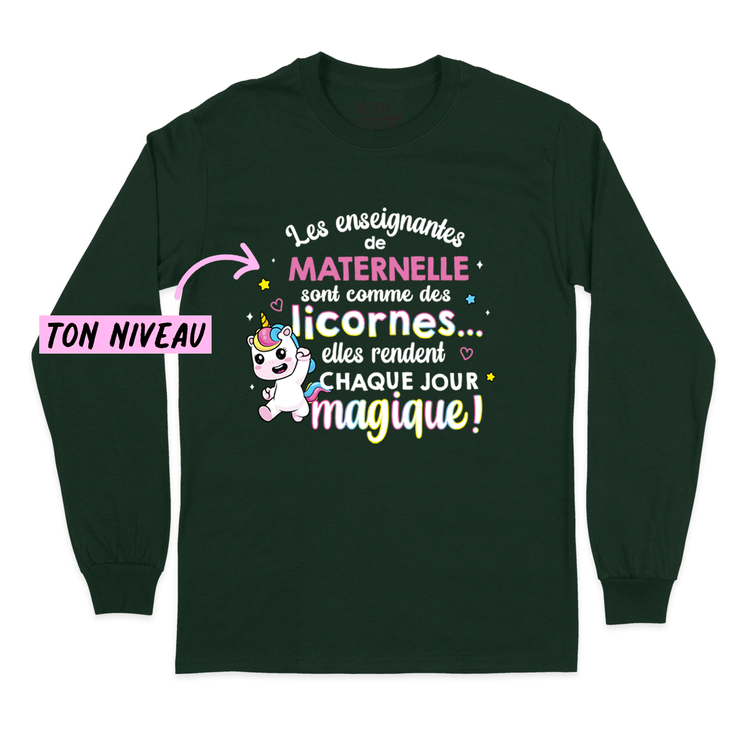 T-SHIRT À MANCHES LONGUES | Les enseignantes sont comme des licornes