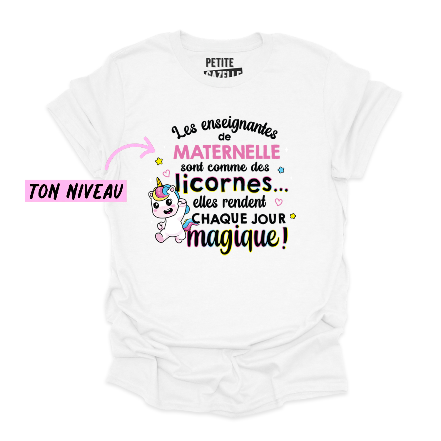 T-SHIRT COL ROND | Les enseignantes sont comme des licornes